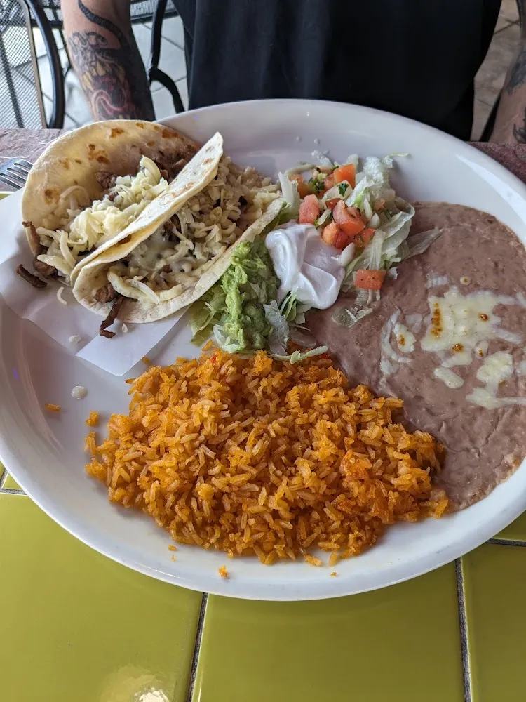 Street Tacos with Rice and Beans